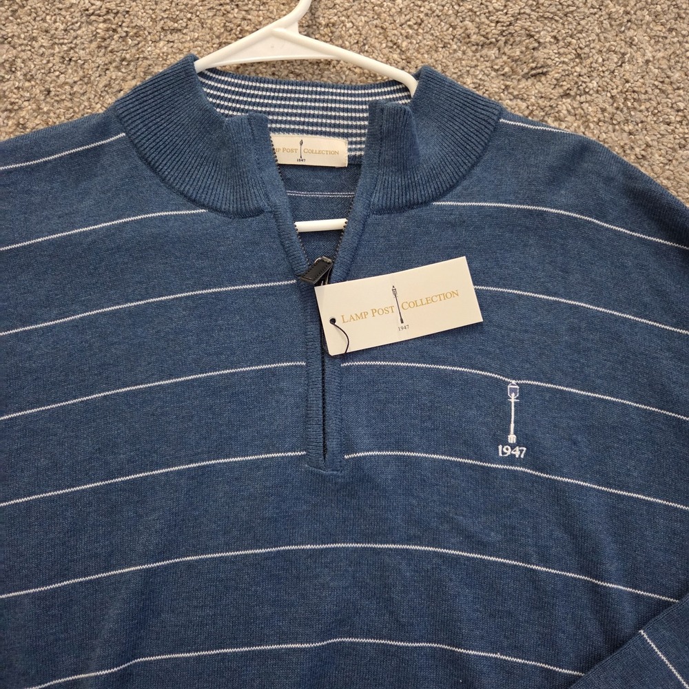 NEW‎ Lamp Post Collection Golf 1/4 Zip Sweater Size XL - Picture 2 of 12